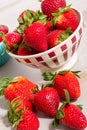 Close up of bowl of strawberries Royalty Free Stock Photo