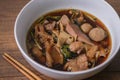 Thai Braised beef Noodle Soup. Royalty Free Stock Photo