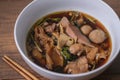 Thai Braised beef Noodle Soup. Royalty Free Stock Photo