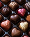 Close Up of a Box of Chocolates Royalty Free Stock Photo