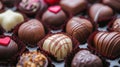 Close-Up of a Box of Chocolates Royalty Free Stock Photo