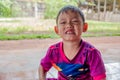 Close up boy smiling tooth caries. the concept of dental and oral health of children and toothpaste