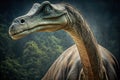 Close Up of Brachiosaurus Dinosaur - Ai Generative Royalty Free Stock Photo