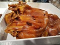 Close-up of Braised Pig Ears in Brown Sauce Royalty Free Stock Photo