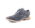 Studio shot dark blue men dress blucher shoes isolate on white b Royalty Free Stock Photo