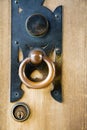 Close up of Brass Door Handle