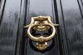 Close up of brass door knocker