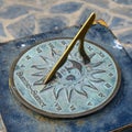 Sundial in the Summer sun. Royalty Free Stock Photo