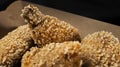 Breading chicken legs Royalty Free Stock Photo