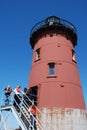 Close up Breakwaters Lighthouse, Lewes, Delaware Royalty Free Stock Photo