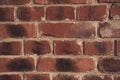 Close-up of a brick wall with black spots. Overlay for your design with the ability to copy. Abstract weathered texture Royalty Free Stock Photo