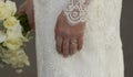 close up of brides hand Royalty Free Stock Photo