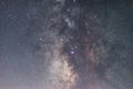 Close up bright  beautiful milky way, galaxy. Deep space , starry sky .Astronomical background. Royalty Free Stock Photo