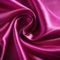 A close up of a bright magenta polyester fabric showing the shininess of the material. Trendy color of 2023 Viva Magenta