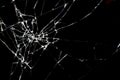 Close up of Brokan black glass Royalty Free Stock Photo