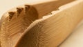 Close up of a broken bamboo object possibly part of a utensil or Royalty Free Stock Photo