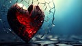 Close up of a broken heart Royalty Free Stock Photo
