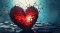 Close up of a broken heart Royalty Free Stock Photo