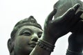 Close-up of a bronze devas statue Royalty Free Stock Photo