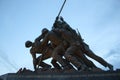 Close up of the bronze sculptures of the marines on the United States Marine Corps War Memorial in Washington, DC