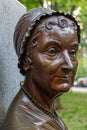 Close up of a bronze statue of Abigail Adams Royalty Free Stock Photo