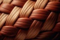 Close up of brown braided rattan texture. Abstract background