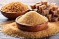 Close-up of Brown Cane Sugar Royalty Free Stock Photo