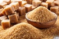 Close-up of Brown Cane Sugar Royalty Free Stock Photo