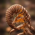 The background is softly blurred emphasizing the fern s intricate Royalty Free Stock Photo