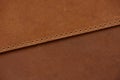 Close up brown genuine leather texture background