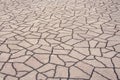 Brown or gray paving slabs in cracked natural patterns texture abstract for background Royalty Free Stock Photo