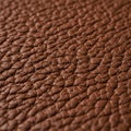 Close up of a brown leather texture featuring a pebbled uneven surface Royalty Free Stock Photo