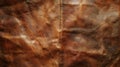 Luxury Brown Leather Texture Background with Seam Stitching Close Up Royalty Free Stock Photo