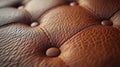 Luxurious Brown Leather Tufted Texture Background Royalty Free Stock Photo