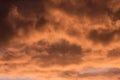 Close-up of brown orange coloured clouds.