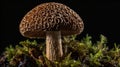 close up of brown shiitake mushroom