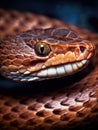 Close up of brown snake Royalty Free Stock Photo
