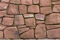 Close up of a brown stone wall.