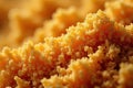 Close-up of brown sugar crystals, granular texture, granulated, dessert, background Royalty Free Stock Photo