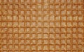 Close up brown sweet waffle squares background