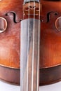 Close up brown vintage violin. Royalty Free Stock Photo