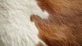 Close-up of Brown and White Animal Fur Texture Royalty Free Stock Photo