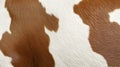 Close-up of brown and white cow hide texture pattern Royalty Free Stock Photo