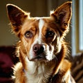 Alert Canine Portrait in Warm Light