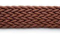 Close up of brown woven textile belt