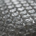 Close-up of bubble wrap, a protective packaging material featuring rows of clear, Royalty Free Stock Photo