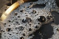 Close-Up of Bubbles in a Sink Full of Soapy Water Royalty Free Stock Photo