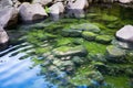 close-up of bubbling hot spring water Royalty Free Stock Photo