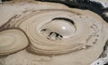 Close-up of bubbling mud in crater of mud volcano