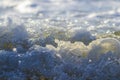 Close-up of frothy bubbling water